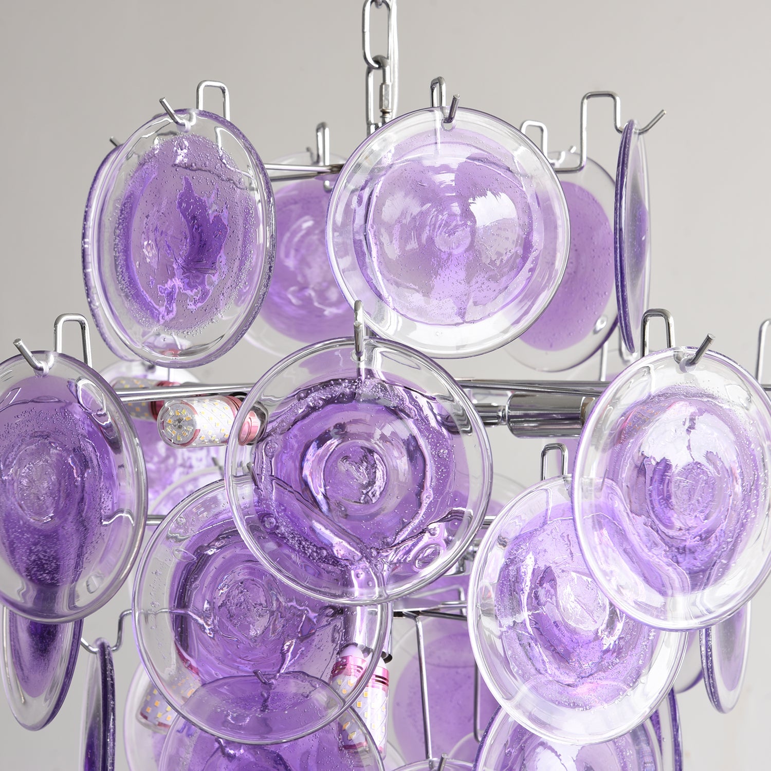 Rovigo Chandelier Handblown Glass Disc Sphere - Letslighting