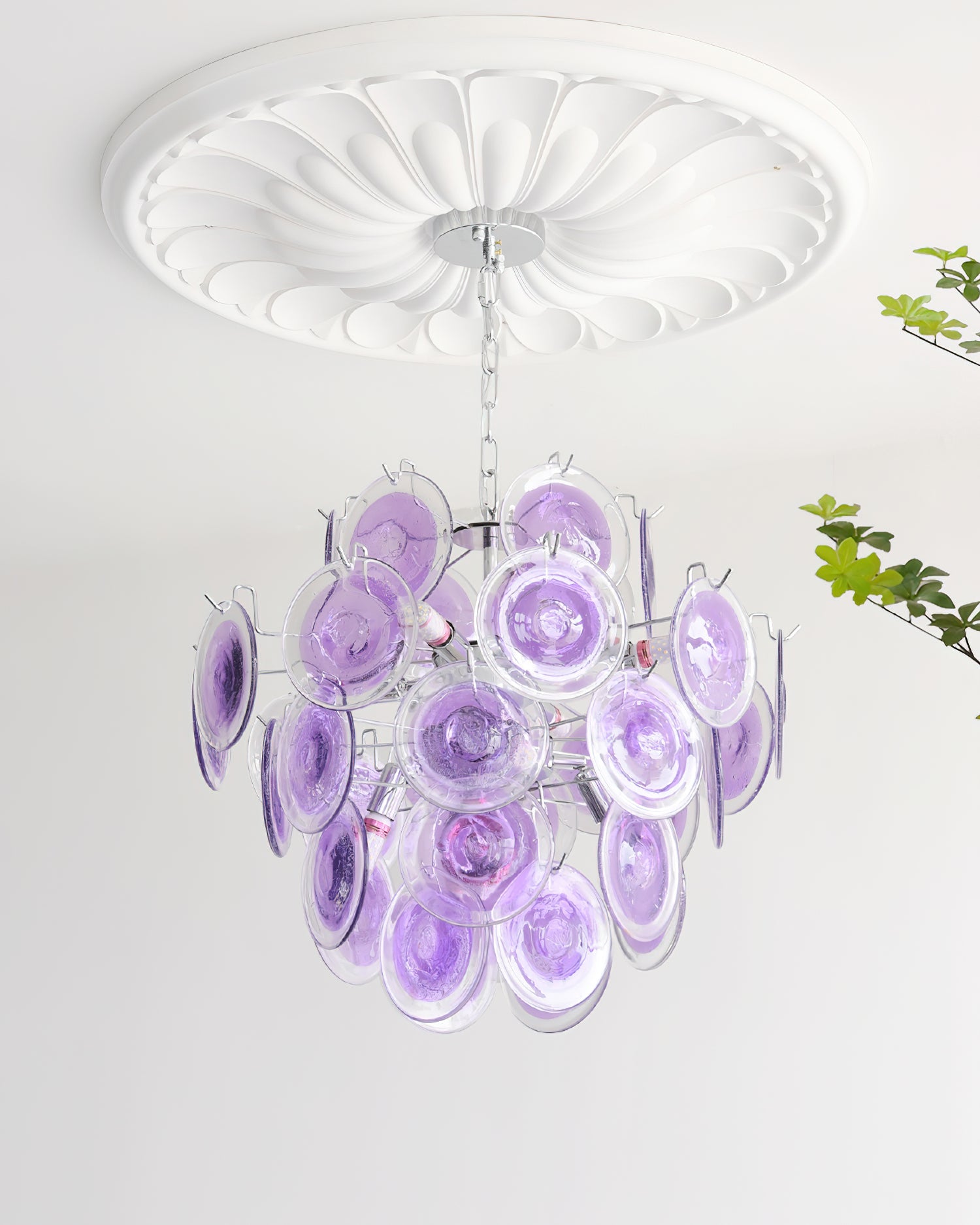 Rovigo Chandelier Handblown Glass Disc Sphere - Letslighting