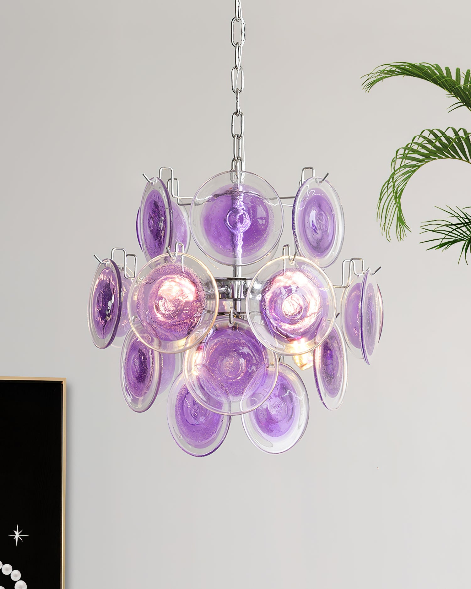 Rovigo Chandelier Handblown Glass Disc Sphere - Letslighting