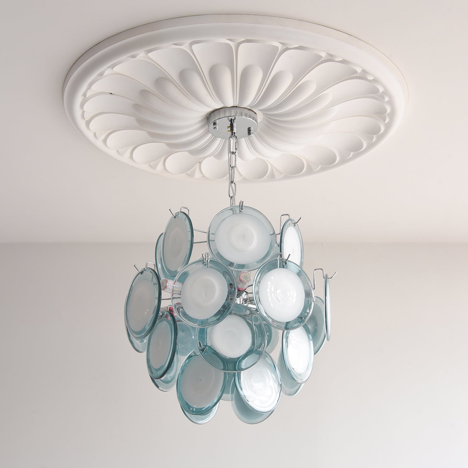 Rovigo Chandelier Handblown Glass Disc Sphere - Letslighting