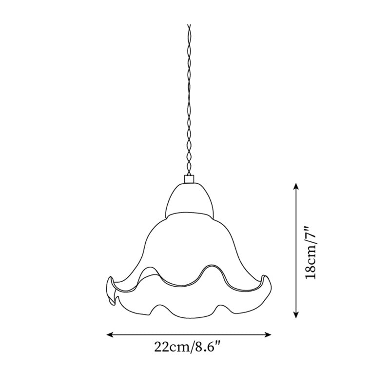Glyna Wavy Glass Pendant Light - Letslighting