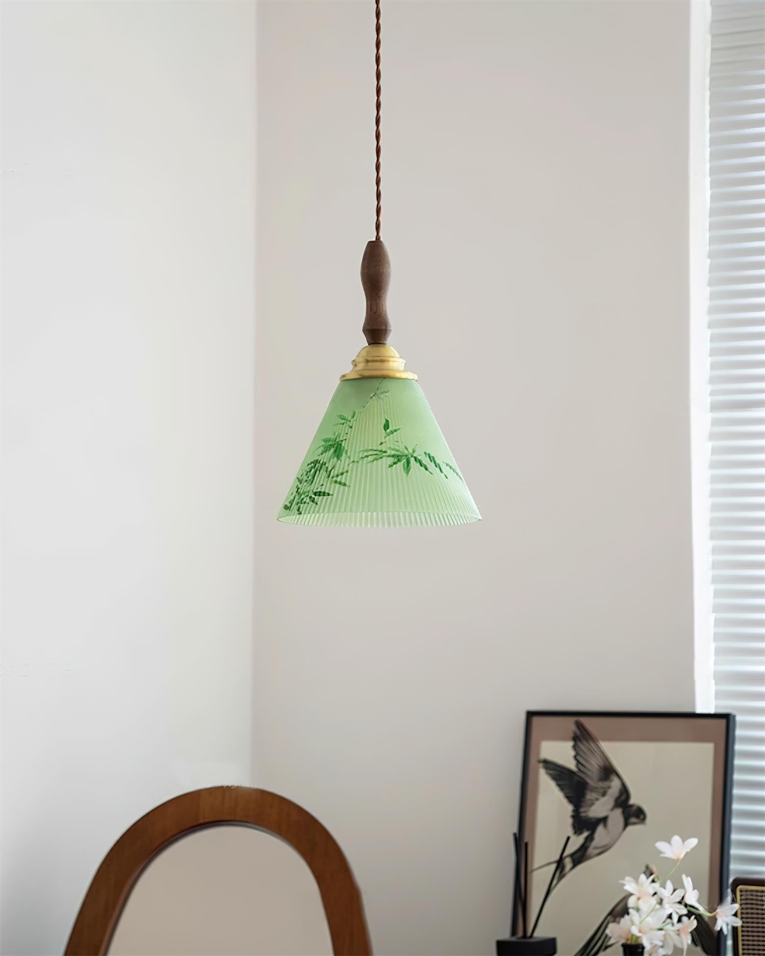 Royale Pendant Lamp Conical Botanical Glass - Letslighting