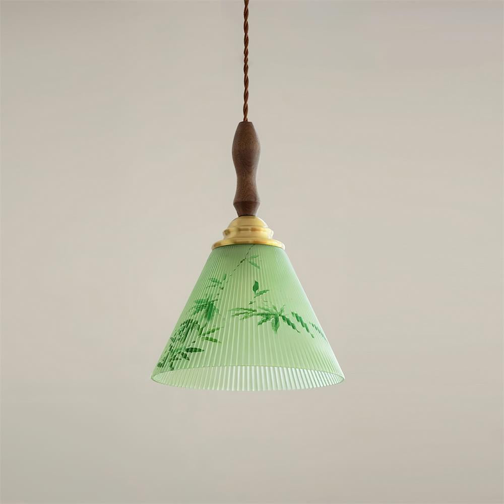 Royale Pendant Lamp Conical Botanical Glass - Letslighting