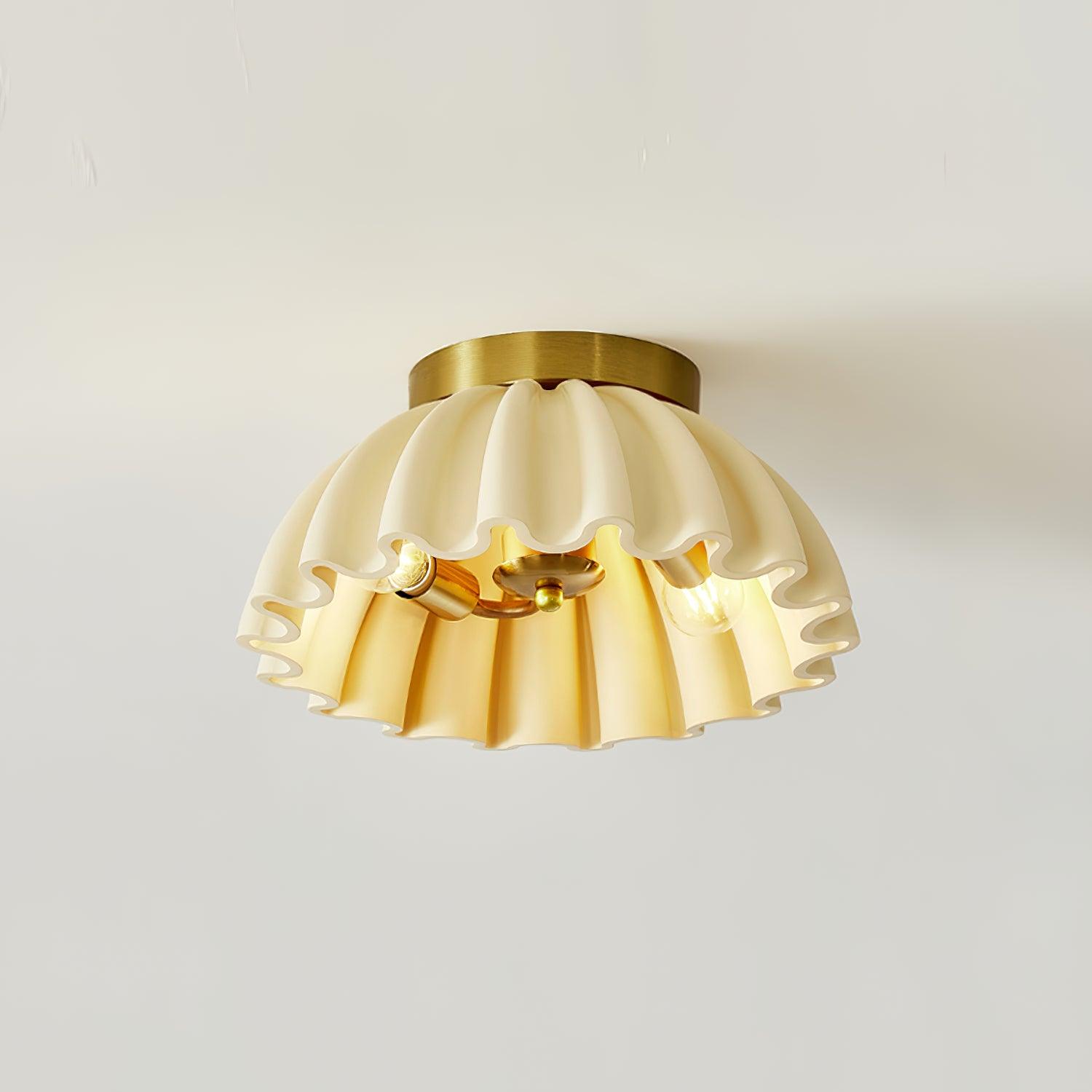 Ceiling Light HDPE Ruffle Canopy Body Modern Minimalist - Letslighting