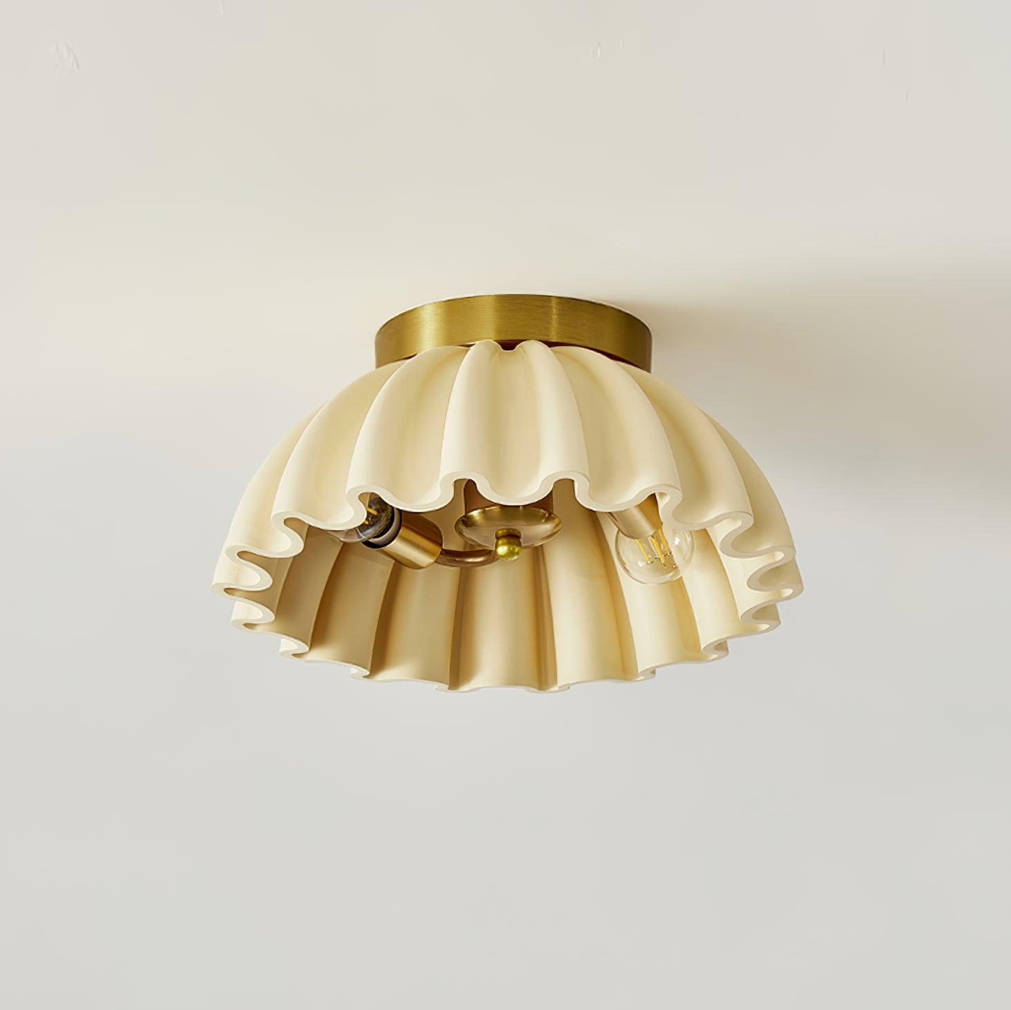 Ceiling Light HDPE Ruffle Canopy Body Modern Minimalist - Letslighting