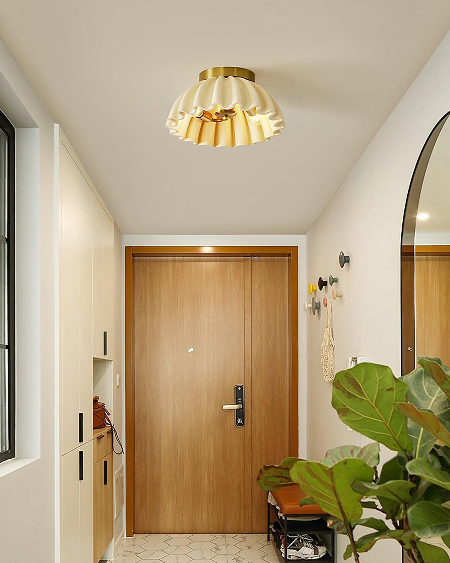 Ceiling Light HDPE Ruffle Canopy Body Modern Minimalist - Letslighting