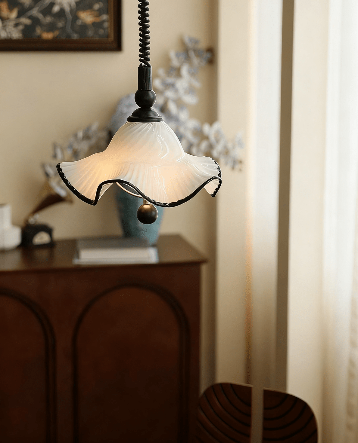 Ruffled Shade Pendant Lamp - Letslighting
