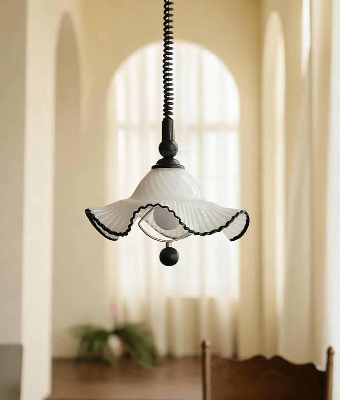 Ruffled Shade Pendant Lamp - Letslighting