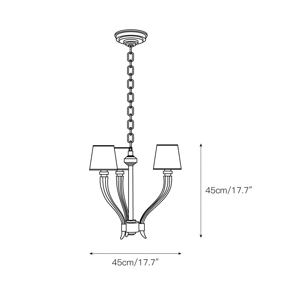 Olnoran Vintage Industrial River Reed Fabric Chandelier - Letslighting