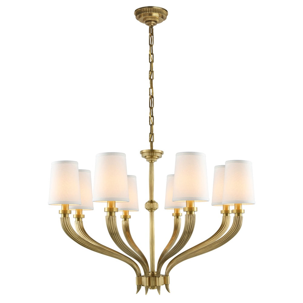 Olnoran Vintage Industrial River Reed Fabric Chandelier - Letslighting
