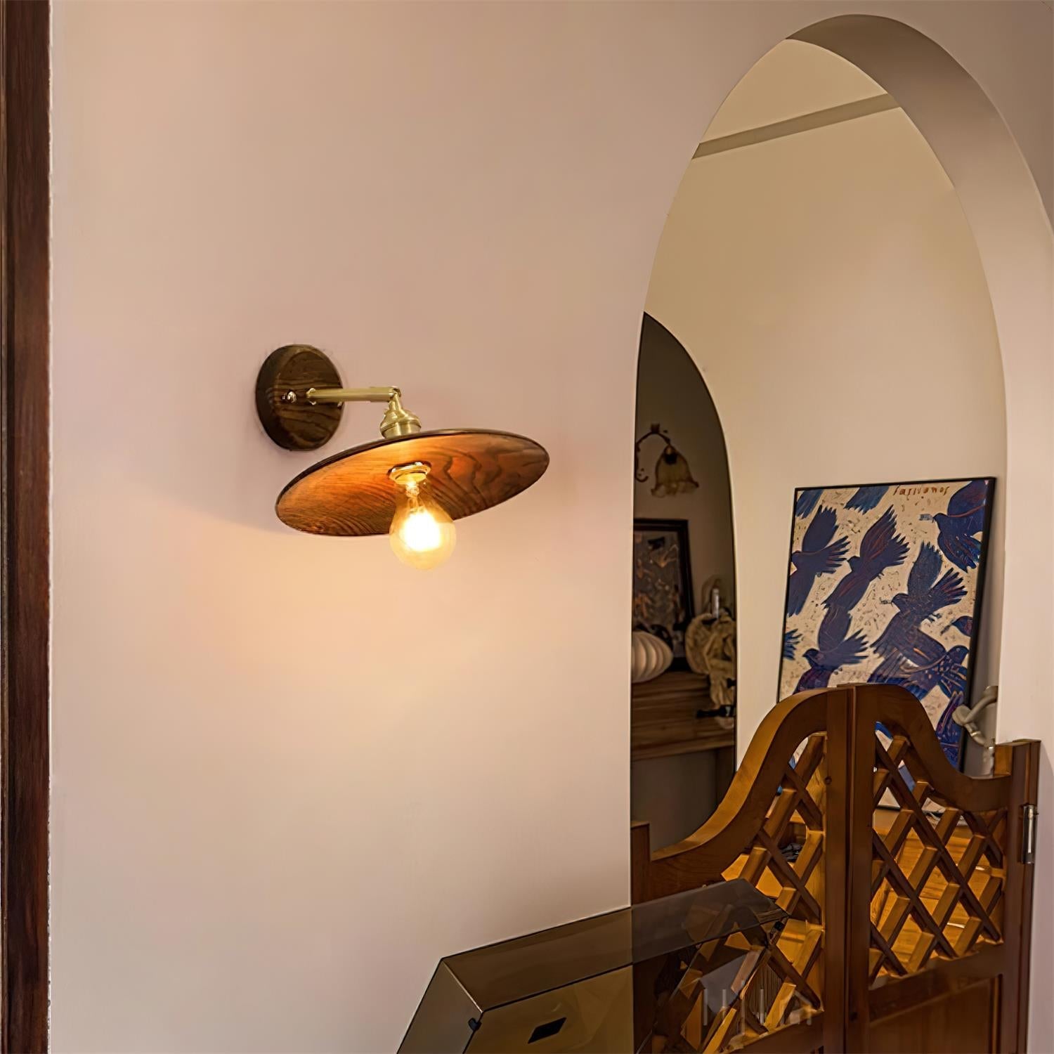 Runia Wall Lamp Rotatable Wood - Letslighting