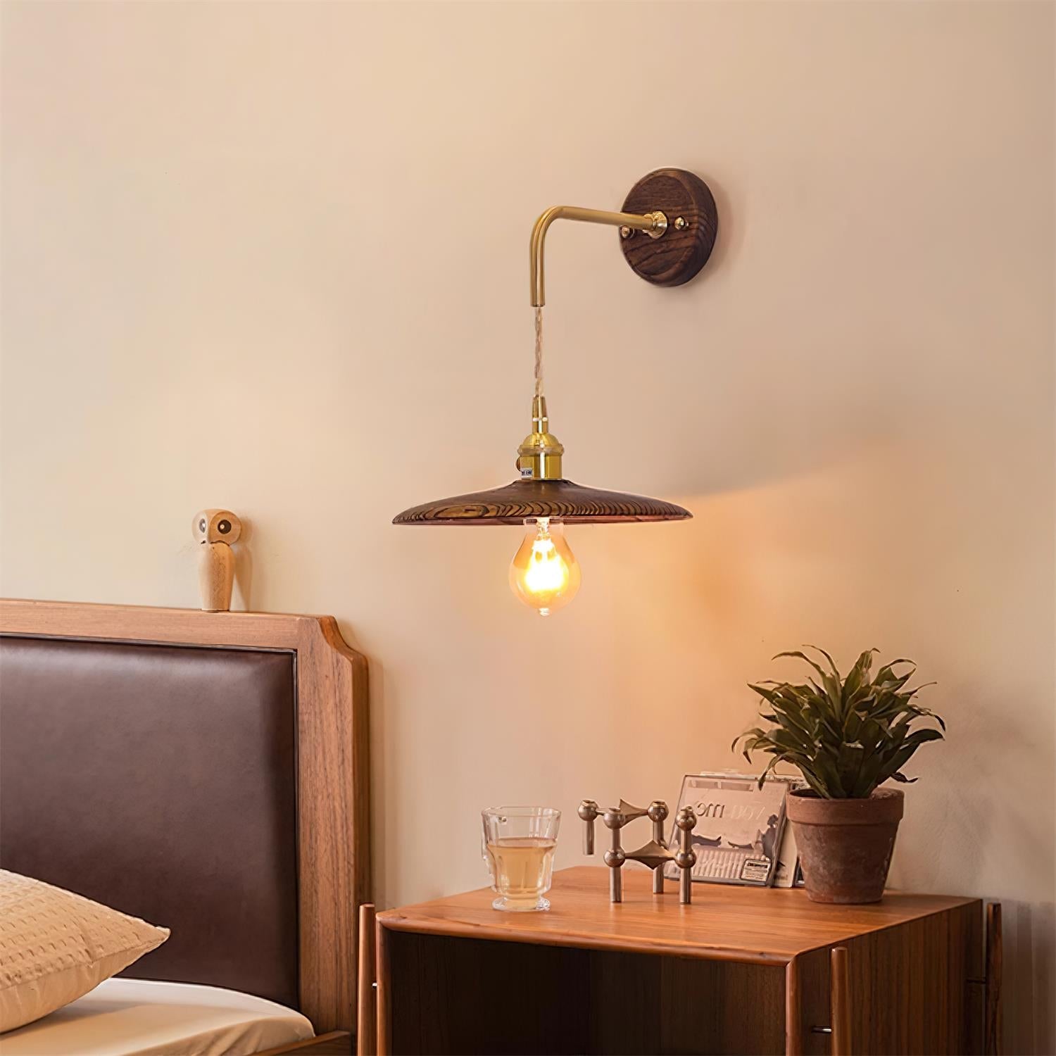 Runia Wall Lamp Rotatable Wood - Letslighting
