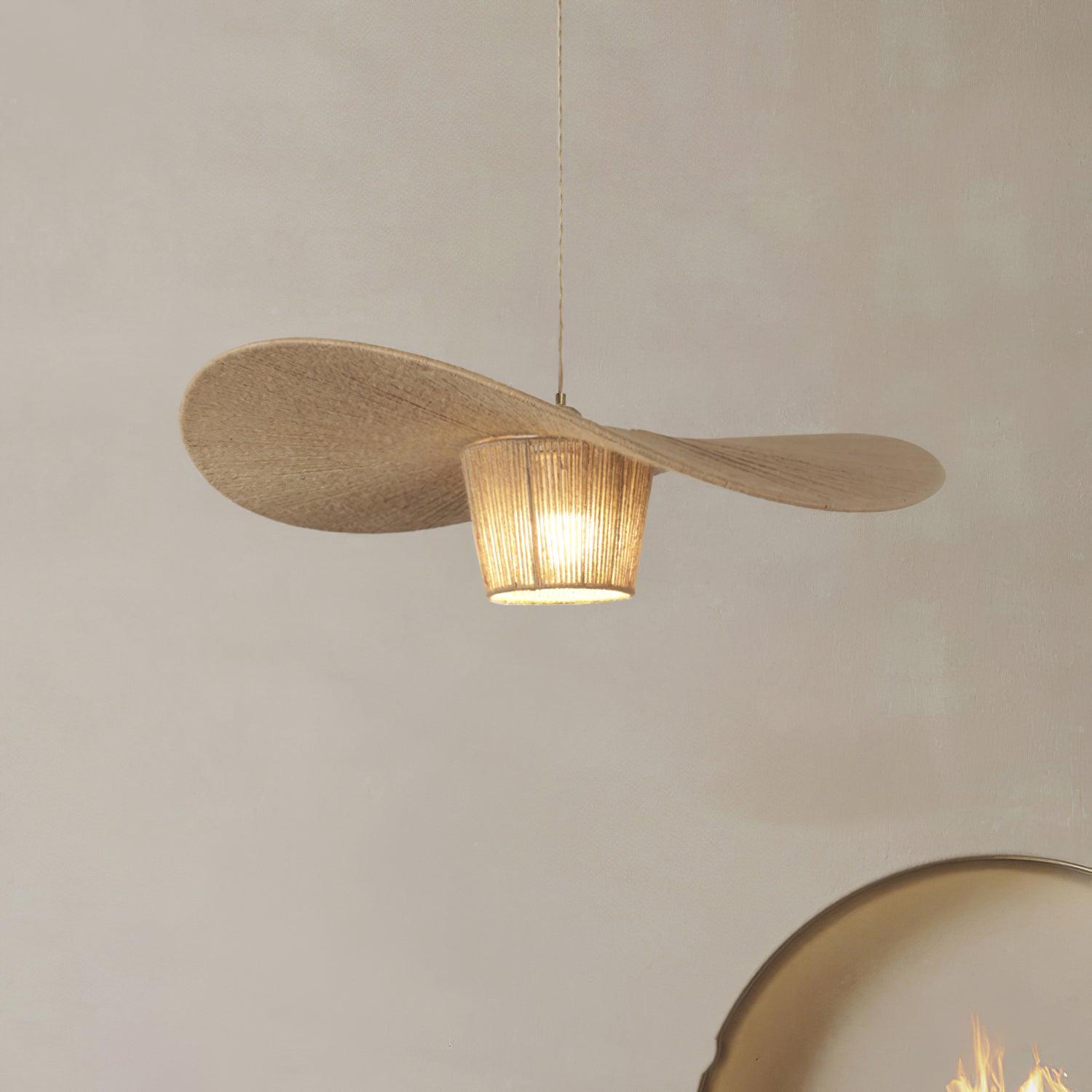 Rustic Pendant Lamp Hat Hemp - Letslighting