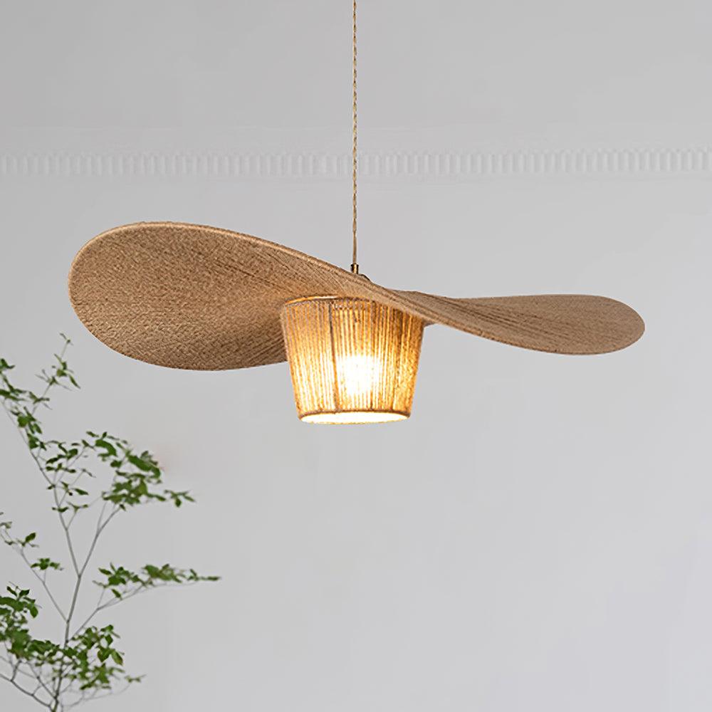 Rustic Pendant Lamp Hat Hemp - Letslighting