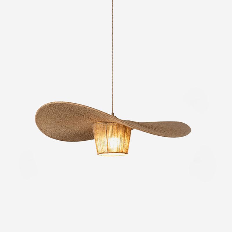 Rustic Pendant Lamp Hat Hemp - Letslighting