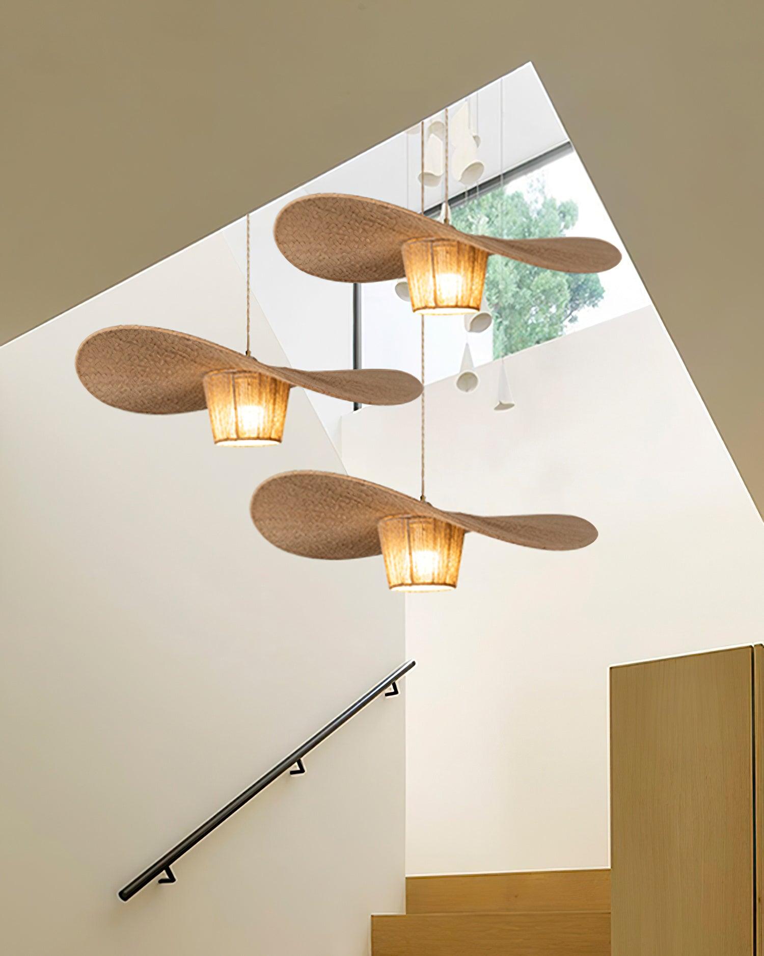 Rustic Pendant Lamp Hat Hemp - Letslighting