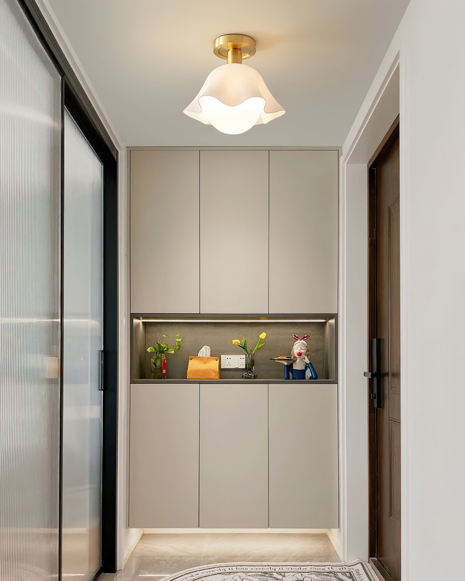 Petalia Semi-Flush Mount Ceiling Light - Letslighting