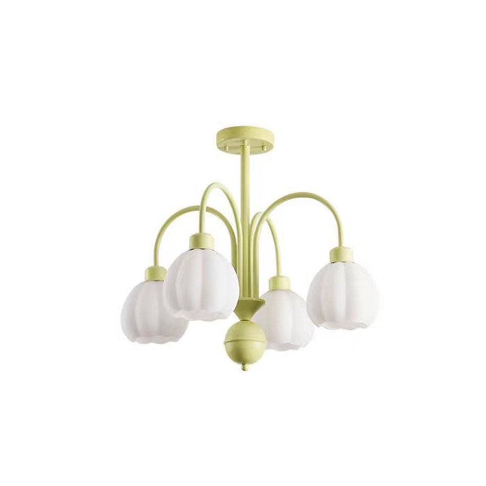 Aria Modern Pumpkin Metal Flush-Mount Ceiling Light - Letslighting
