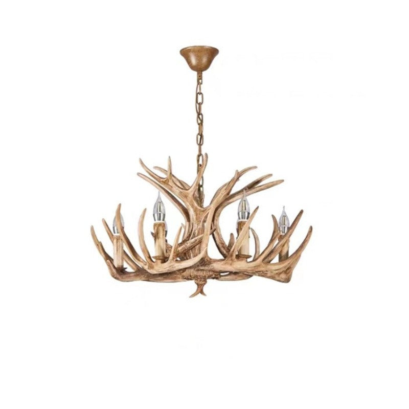 Epoch Retro Deer Horn Resin Chandelier Living Room - Letslighting