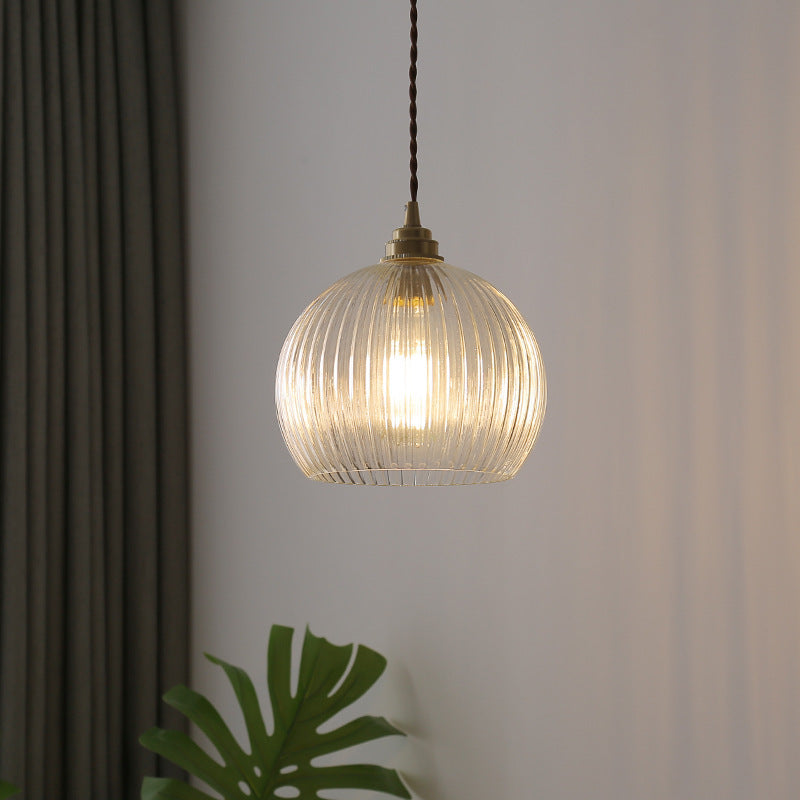 Valentina Minimalist Sphere Metal/Glass LED Pendant Light White/Transparent