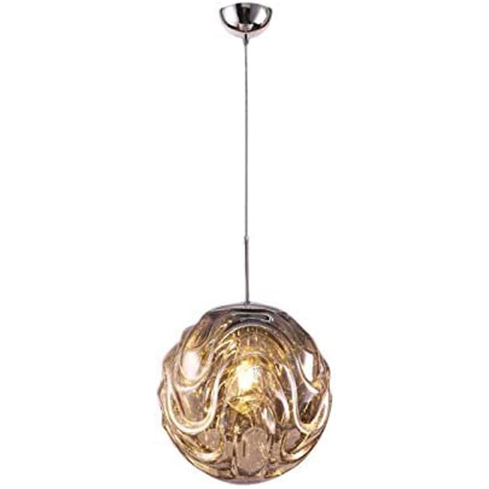 Valentina Modern Sphere Pendant Light Glass Gold/Black Dining Room