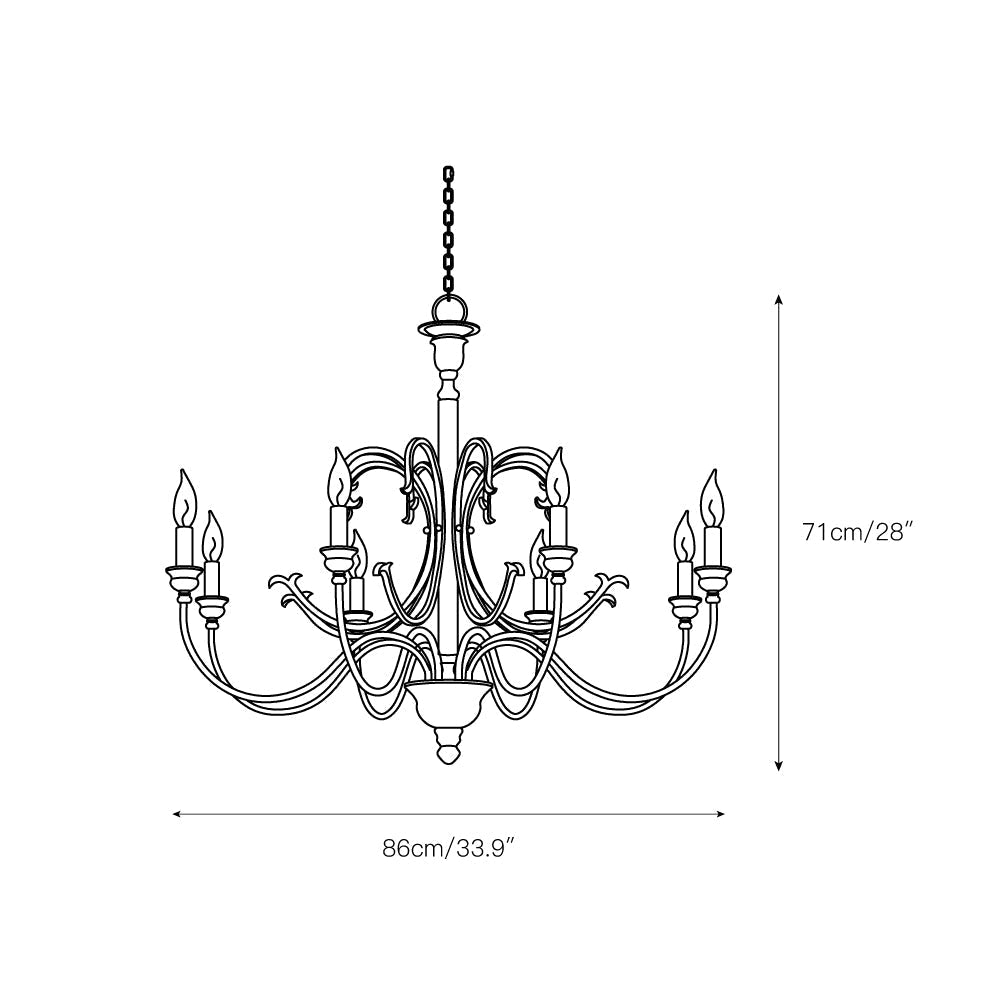 Evareth Vintage Industrial Hand-carved Wood Chandelier - Letslighting