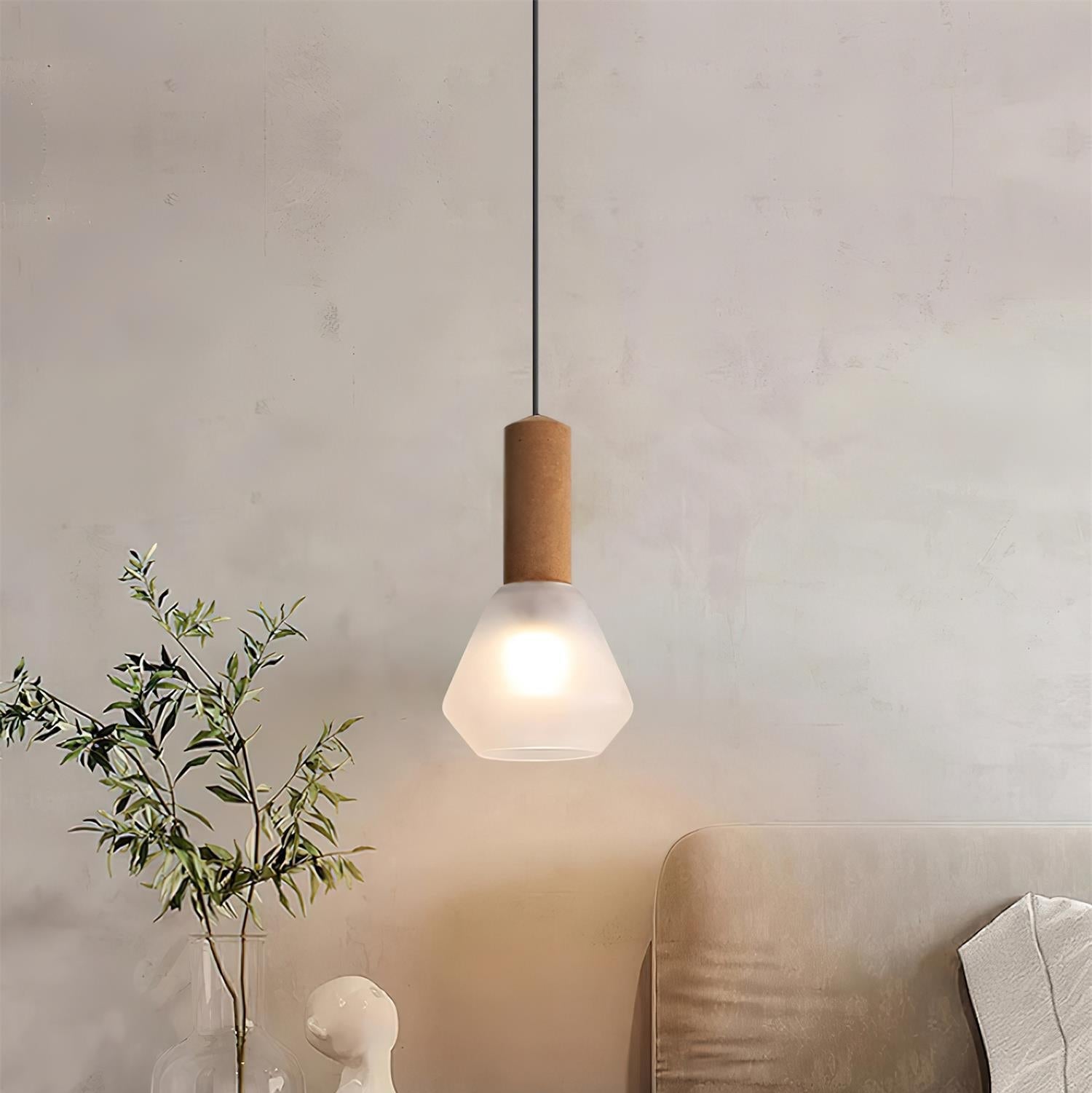 Givor Frosted Glass Pendant Light - Letslighting