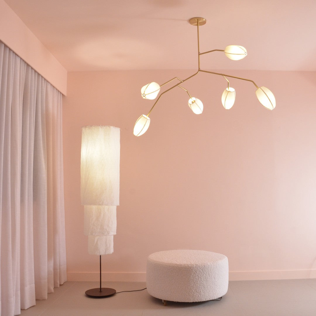 Evvinora Vintage Industrial Fabric Chandelier - Letslighting