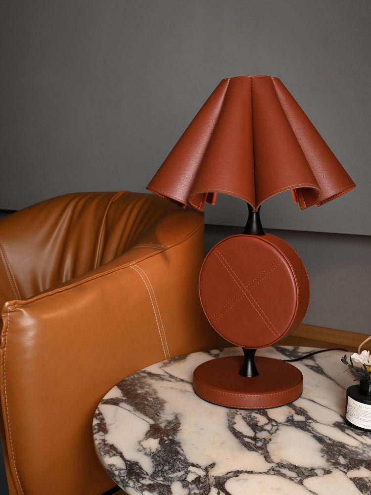 Saddle Modern Leather Table Lamp