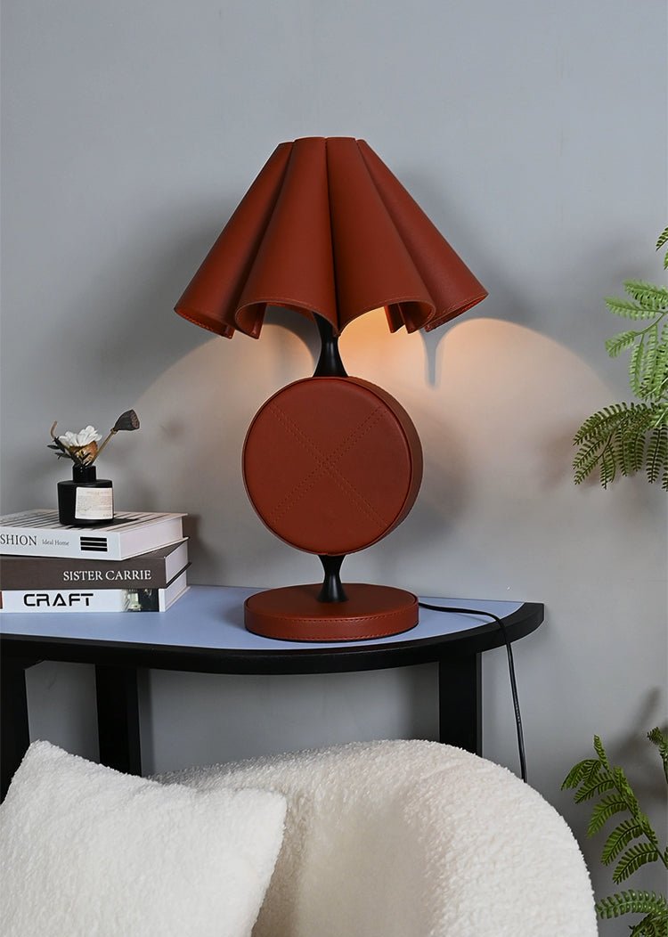 Saddle Modern Leather Table Lamp