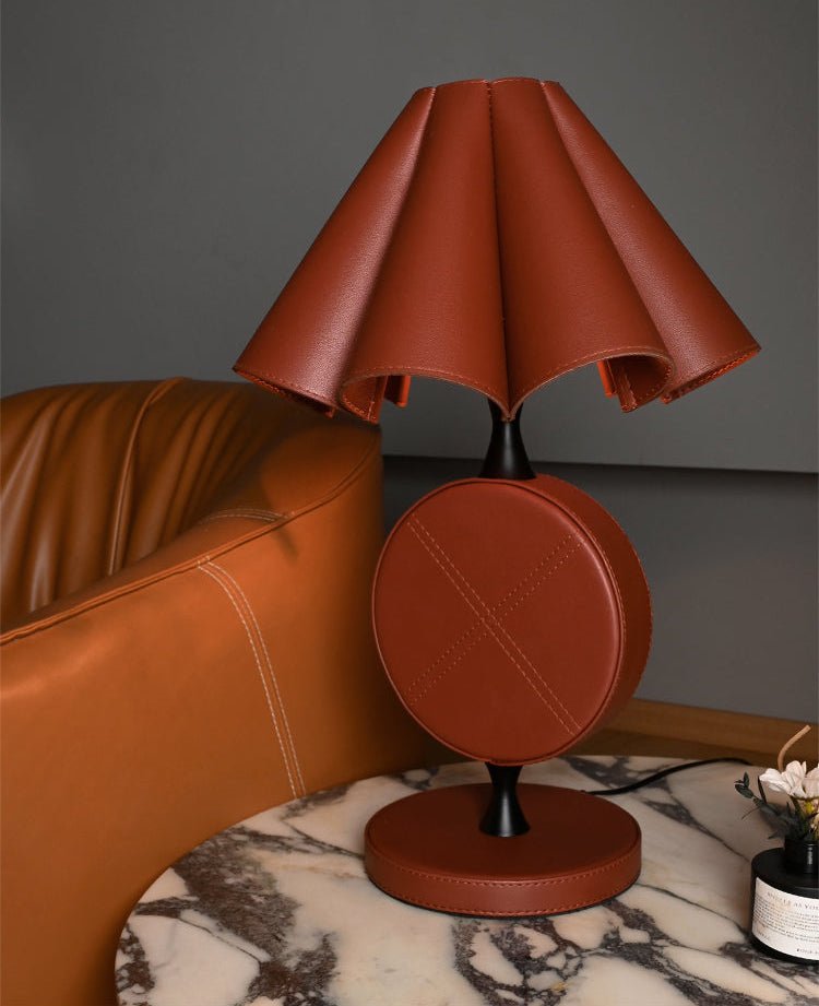 Saddle Modern Leather Table Lamp