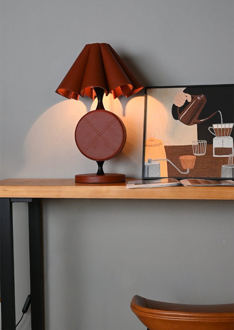 Saddle Modern Leather Table Lamp