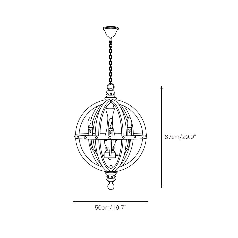 Ozorel Vintage Industrial Wood Pendant Lamp - Letslighting