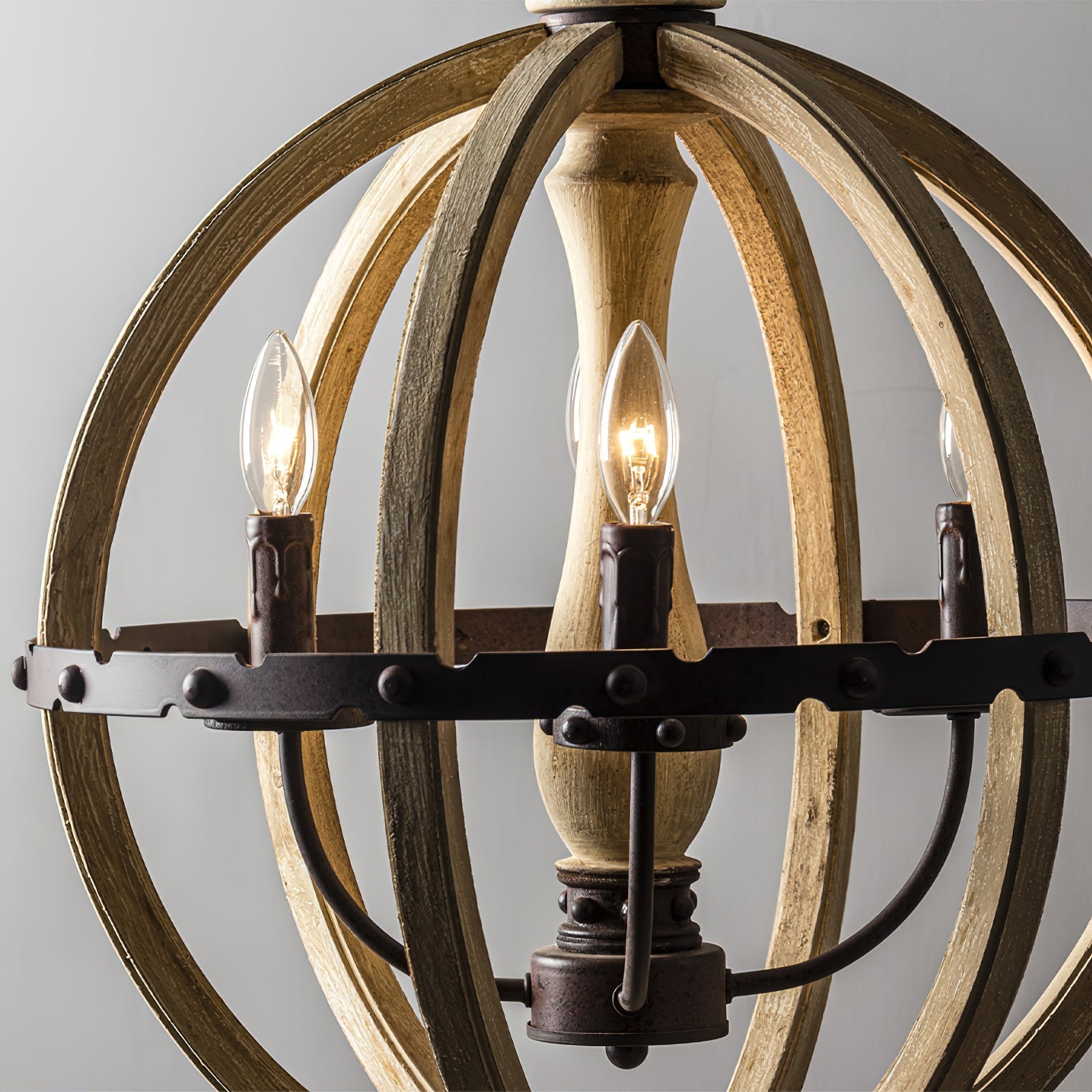 Ozorel Vintage Industrial Wood Pendant Lamp - Letslighting