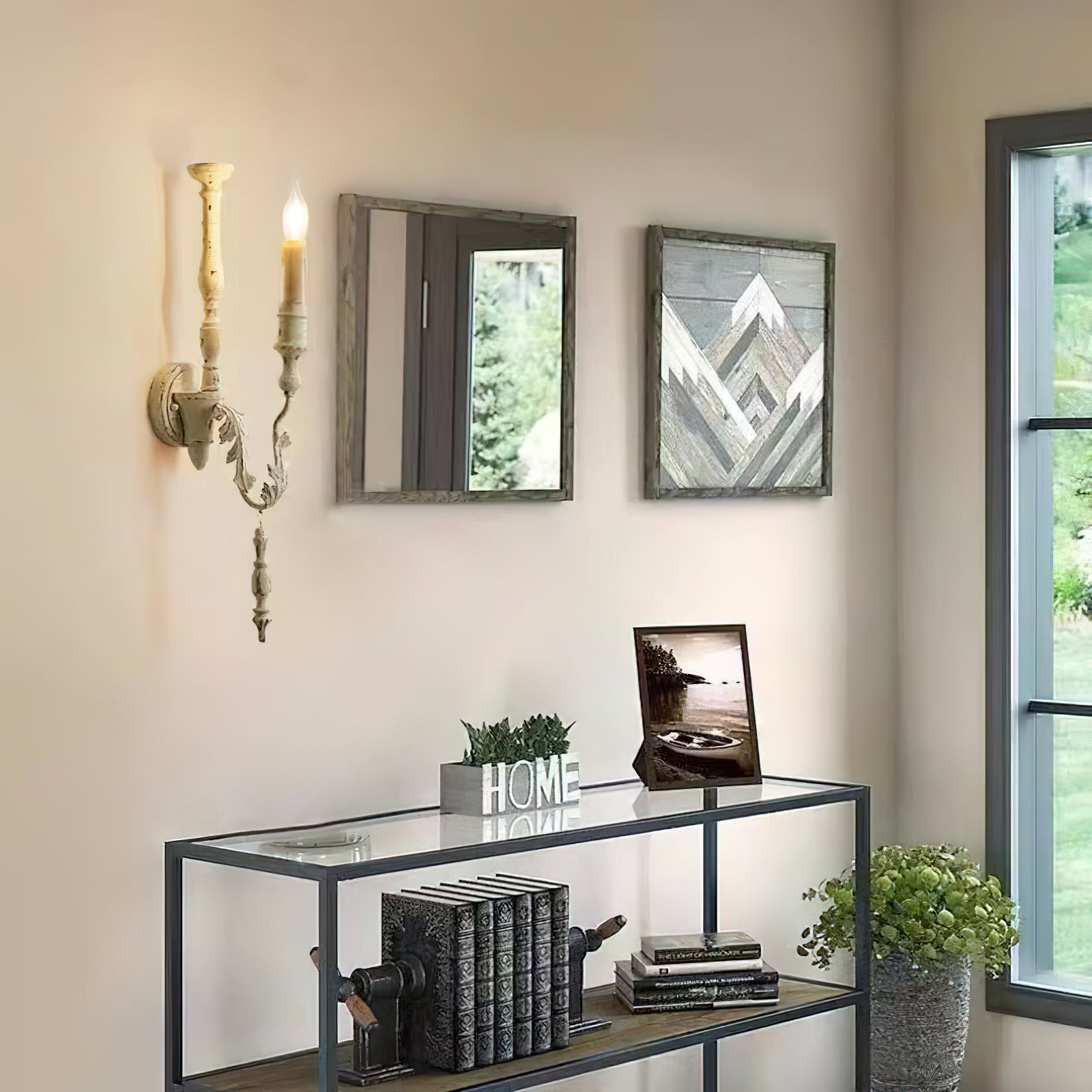 Ivelor Vintage Industrial Candle Wall Lamp - Letslighting