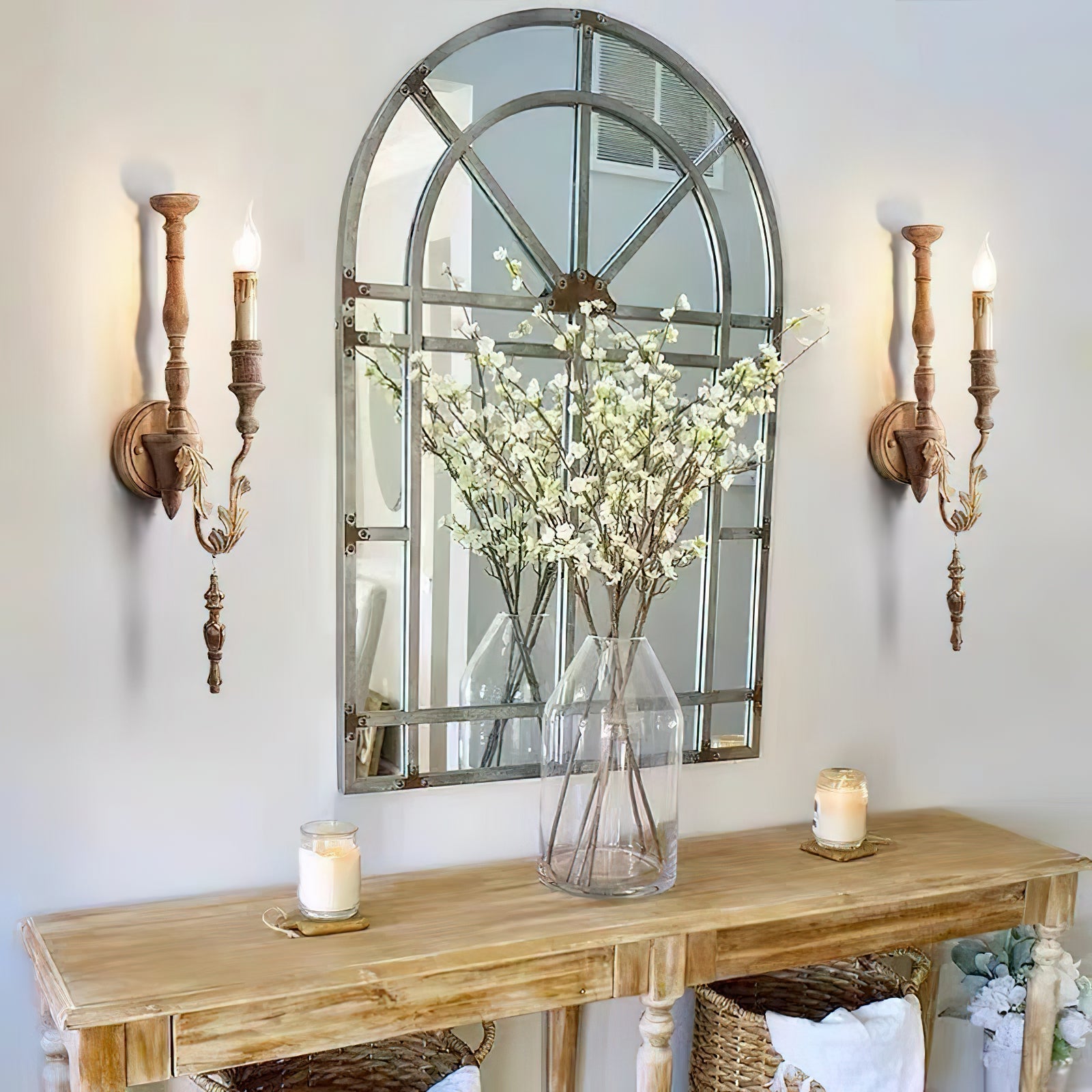 Ivelor Vintage Industrial Candle Wall Lamp - Letslighting