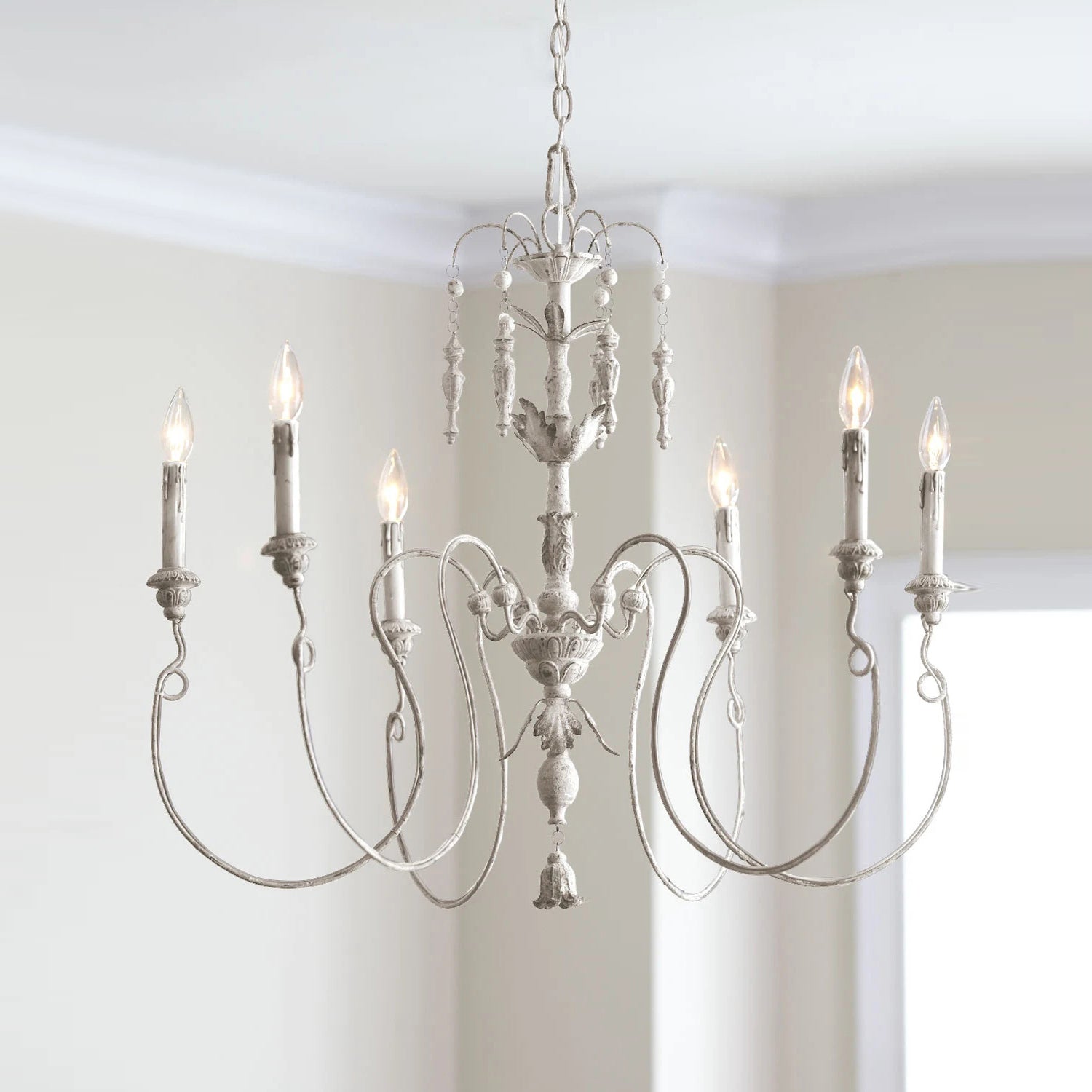 Viphaor Vintage Industrial Wood Chandelier - Letslighting