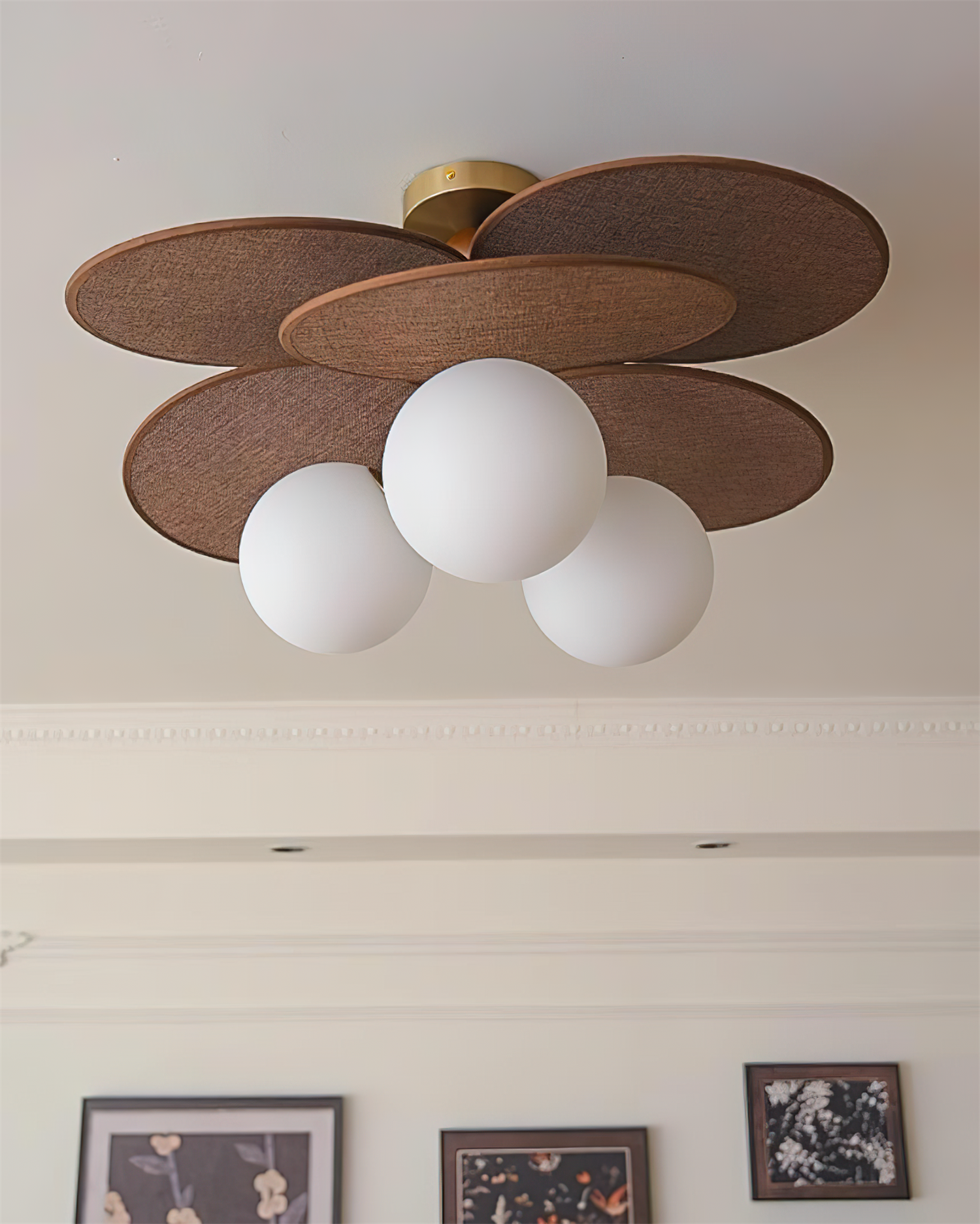Eldo Wooden Blades Ceiling Lamp - Letslighting