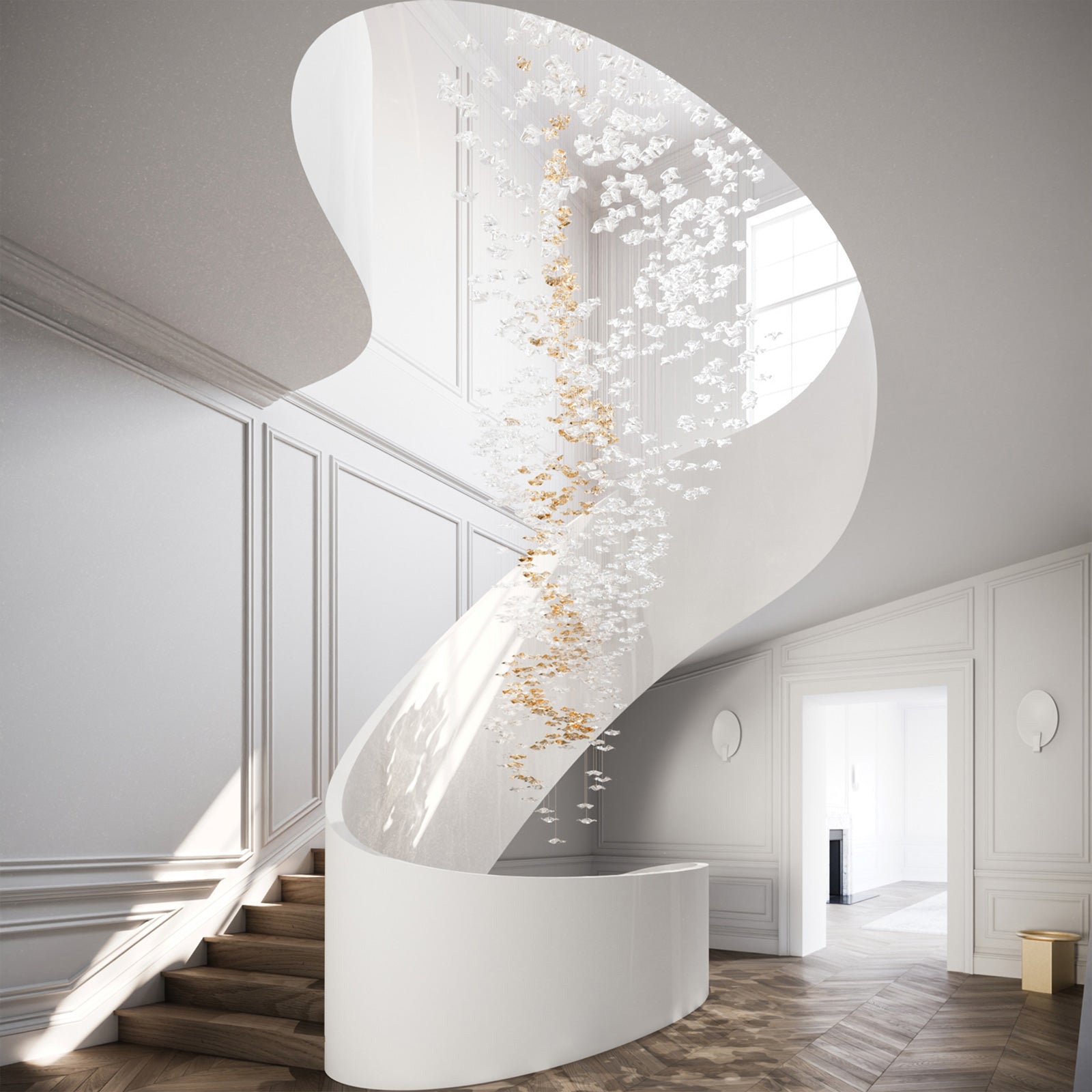 Nephele Crystal Leaf Chandelier - Letslighting