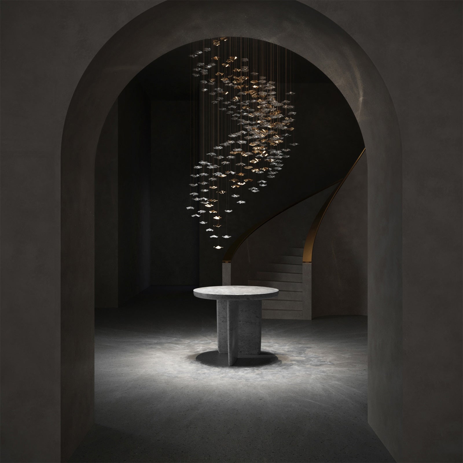 Nephele Crystal Leaf Chandelier - Letslighting