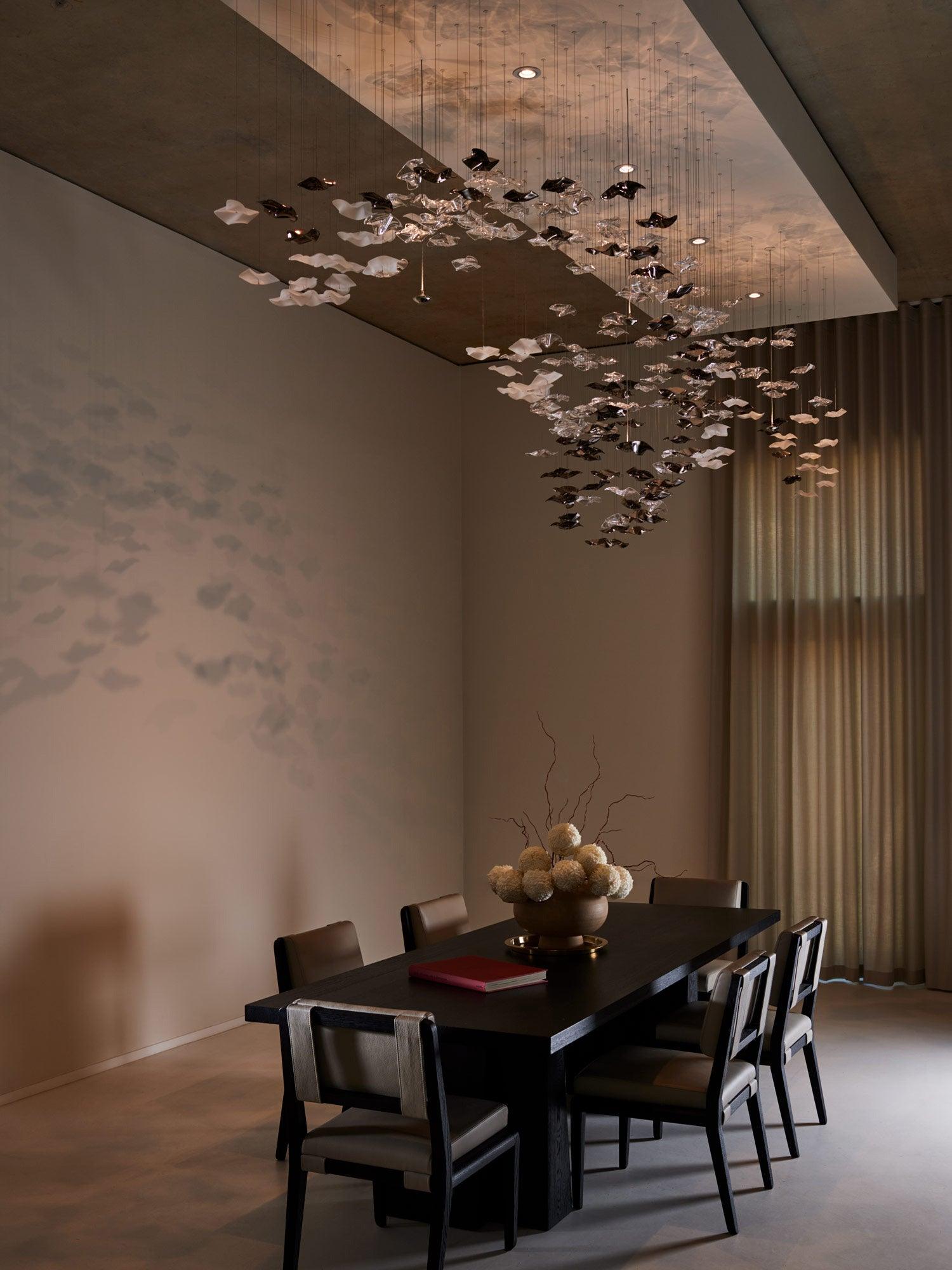 Nephele Crystal Leaf Chandelier - Letslighting