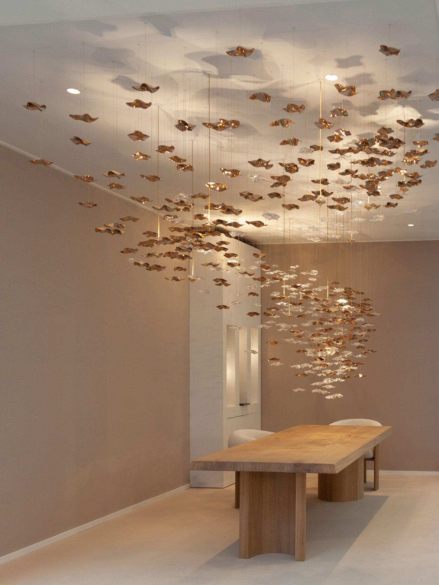 Nephele Crystal Leaf Chandelier - Letslighting
