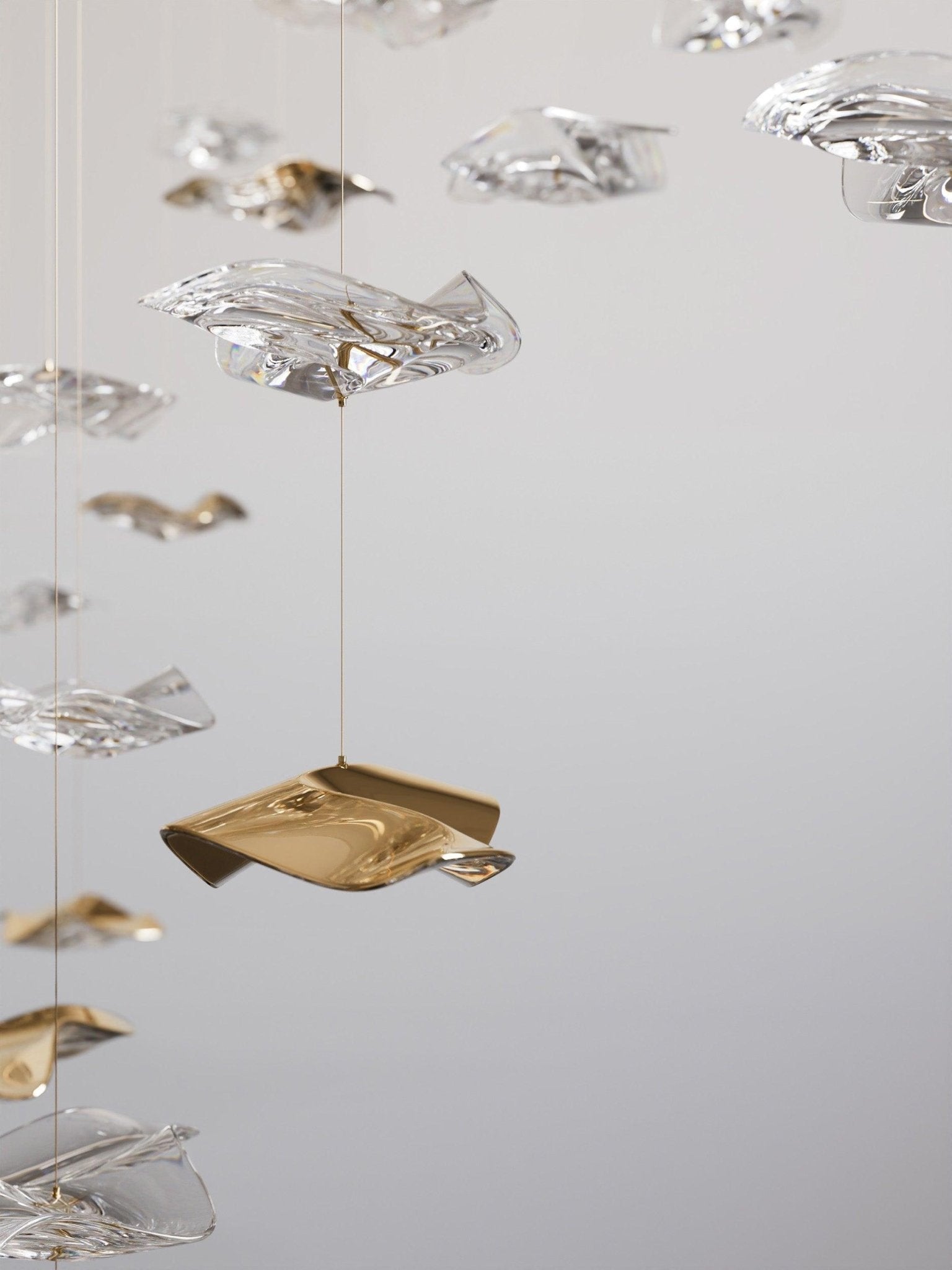 Nephele Crystal Leaf Chandelier - Letslighting
