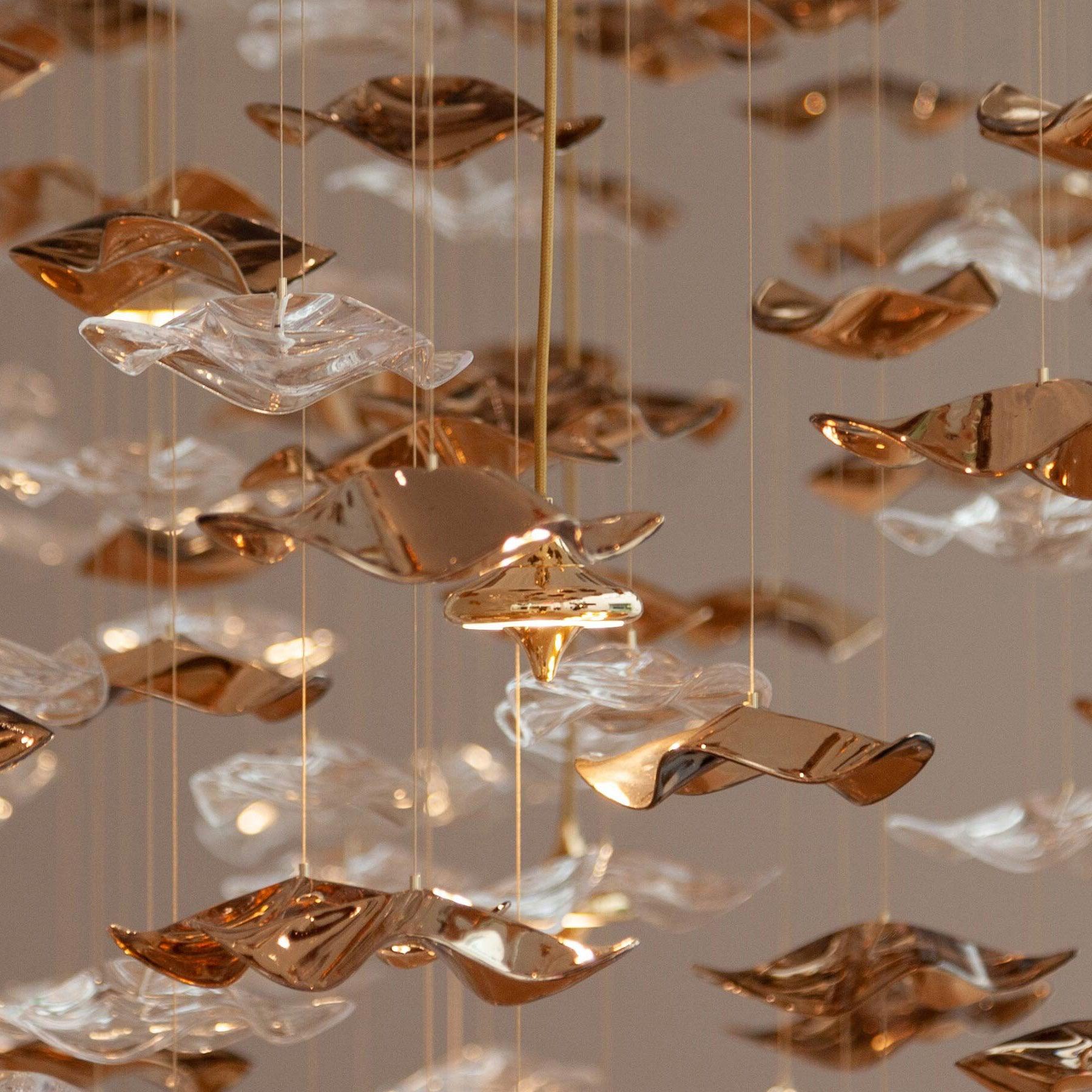 Nephele Crystal Leaf Chandelier - Letslighting