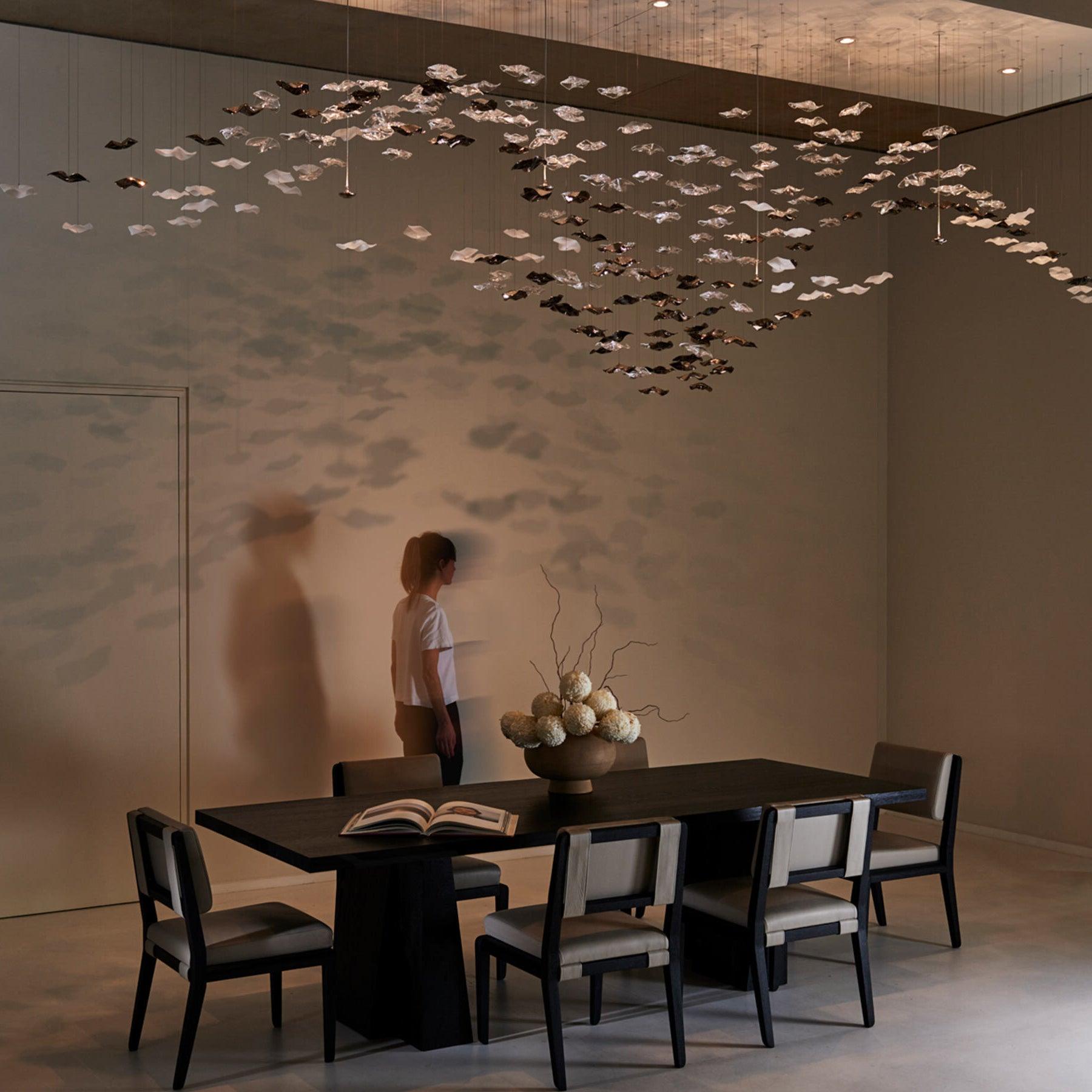 Nephele Crystal Leaf Chandelier - Letslighting