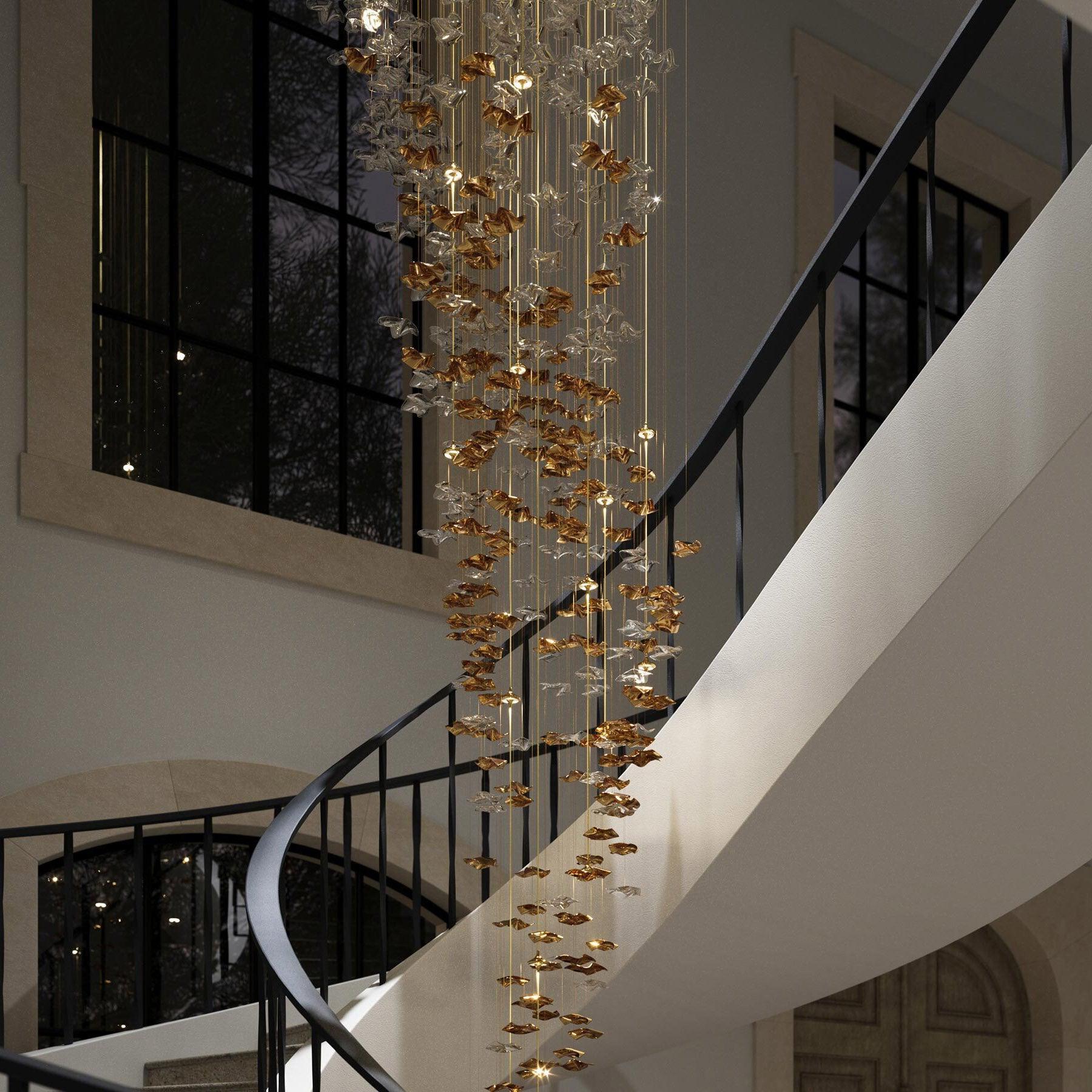 Nephele Crystal Leaf Chandelier - Letslighting