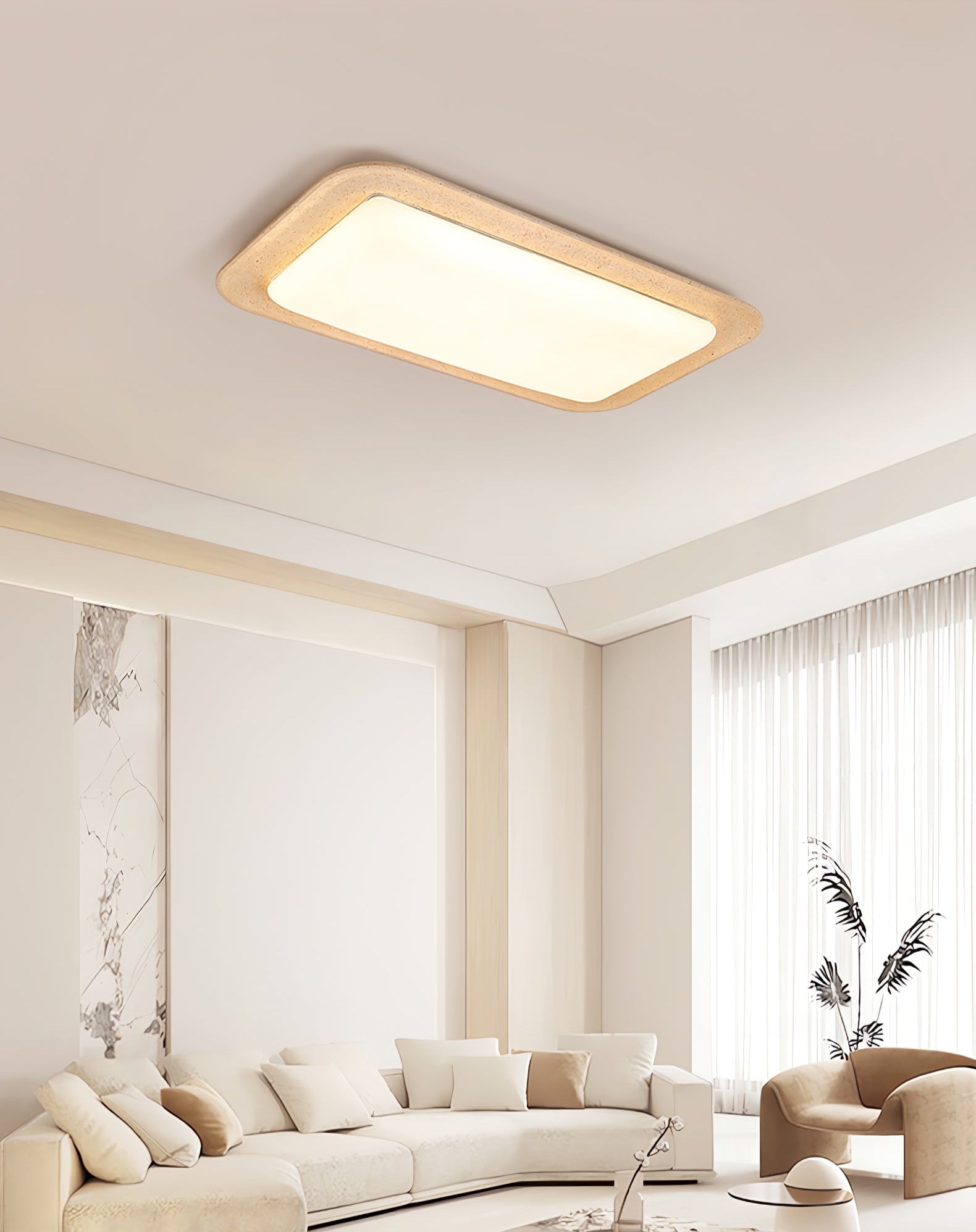 Sandveil Travertine Ceiling Light - Letslighting