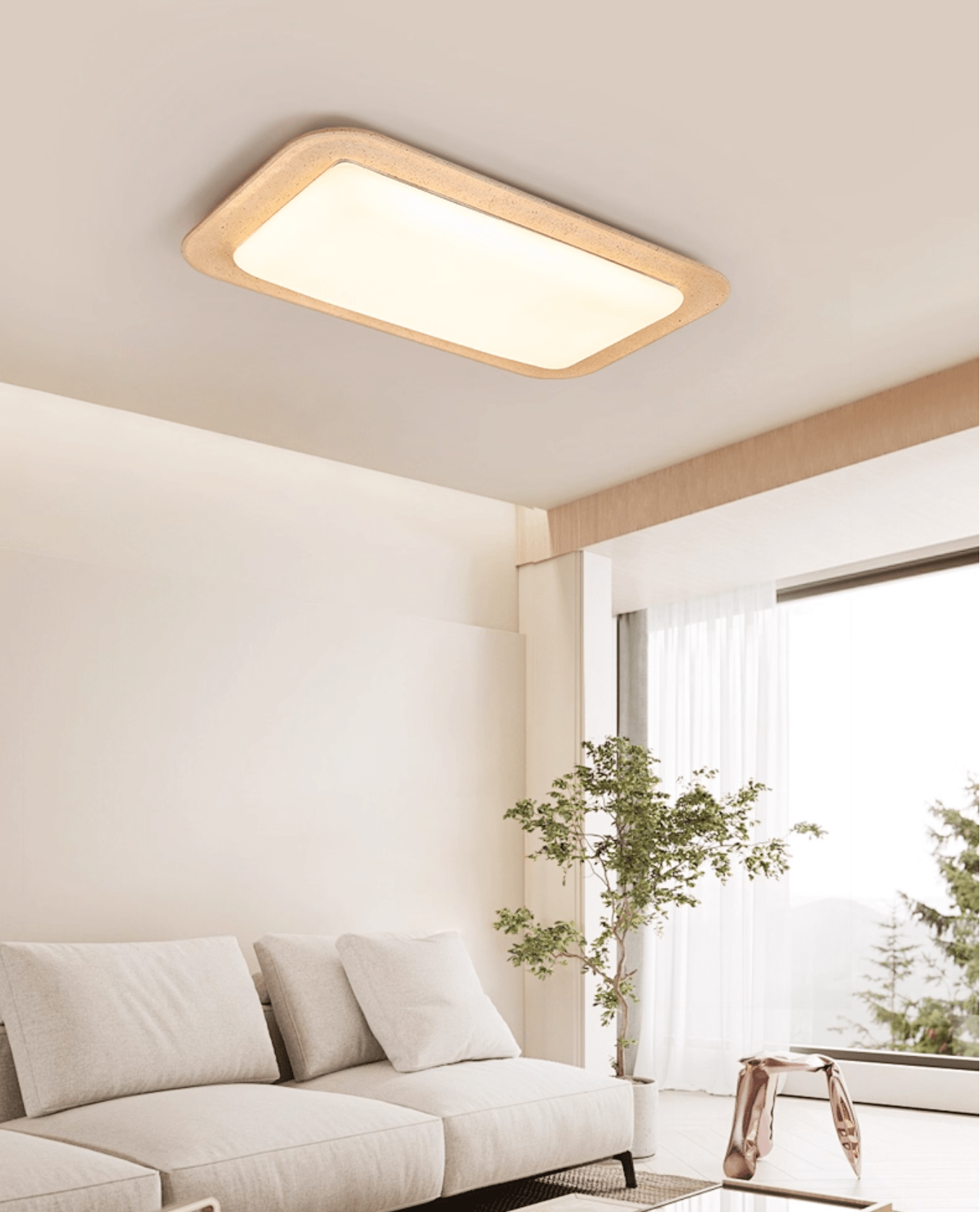 Sandveil Travertine Ceiling Light - Letslighting