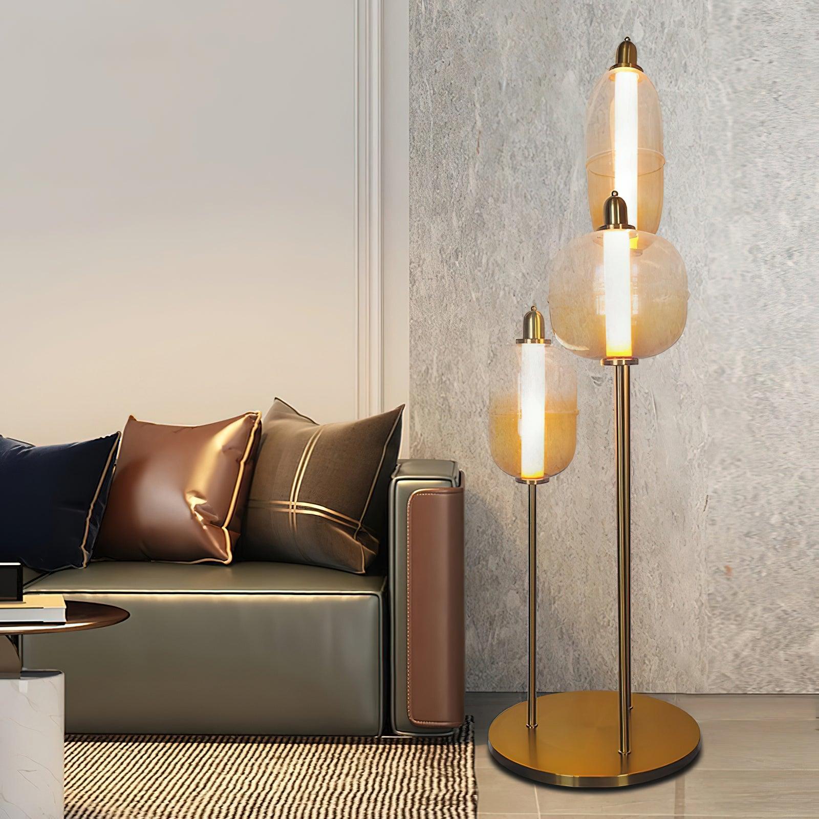 Fraser Modern Glass Floor Lamp - Letslighting
