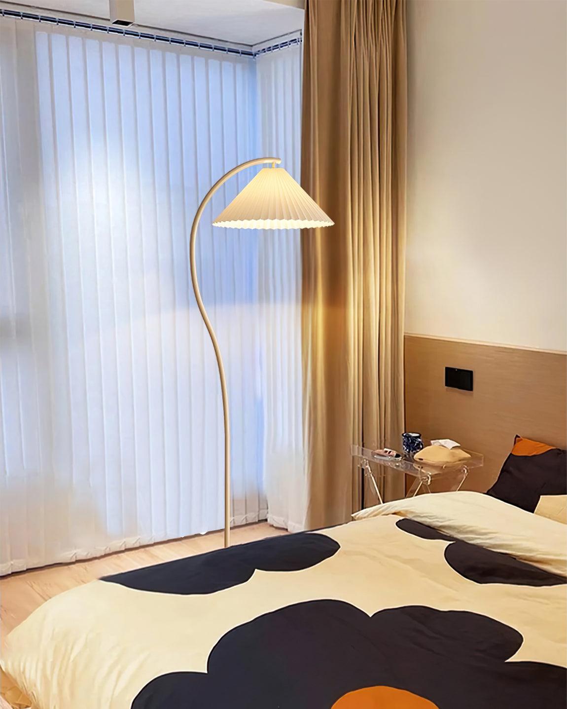 Mytalil Modern Curved Fabric Floor Lamp - Letslighting